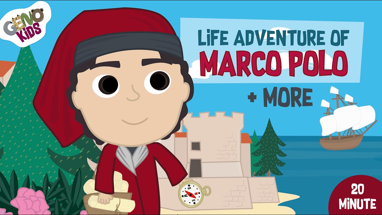 Marco Polo & Famous Historical Characters Cartoon Compilation | Geno Kids - 20 Minutes of Adventures