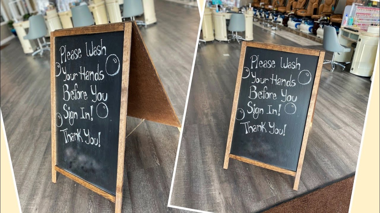 DIY A-Frame Chalkboard Sign