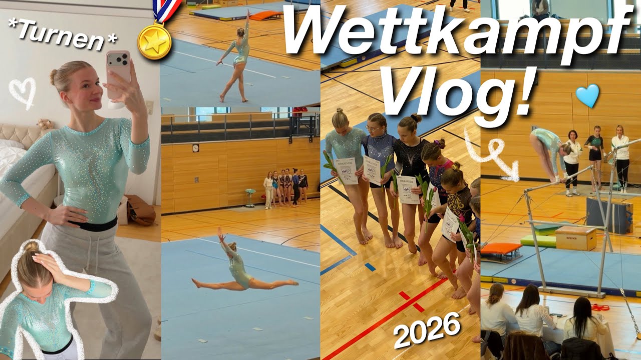 Wettkampf VLOG🏆*turnen*🩵 get ready with me!!
