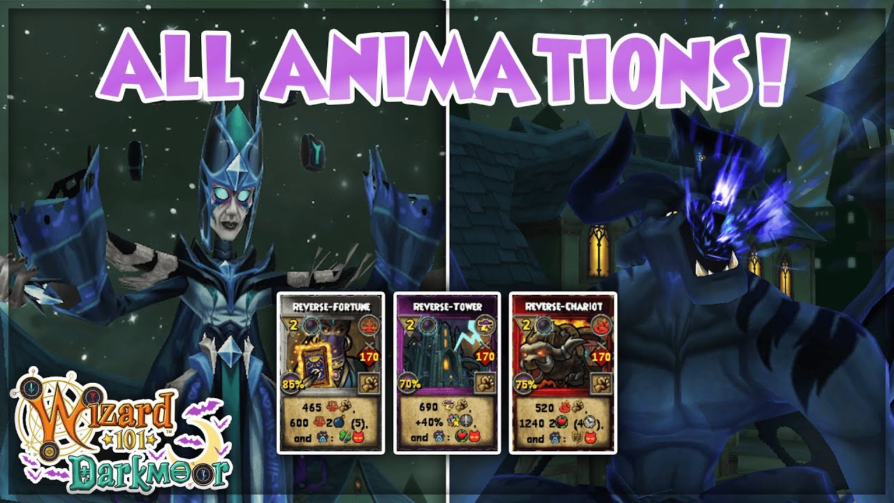 Every Darkmoor Spell Animation In Wizard101.. (1440p 60fps)