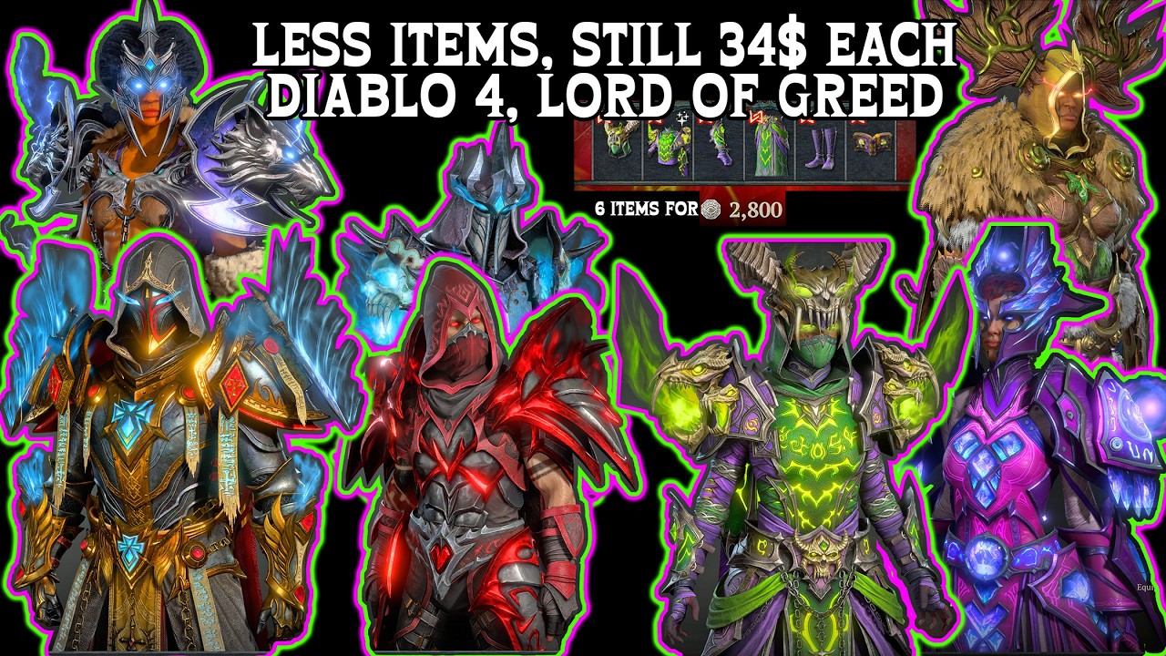 Diablo 4 Season 13 Warcraft Legends Cosmetics Review, Less Items For 34$
