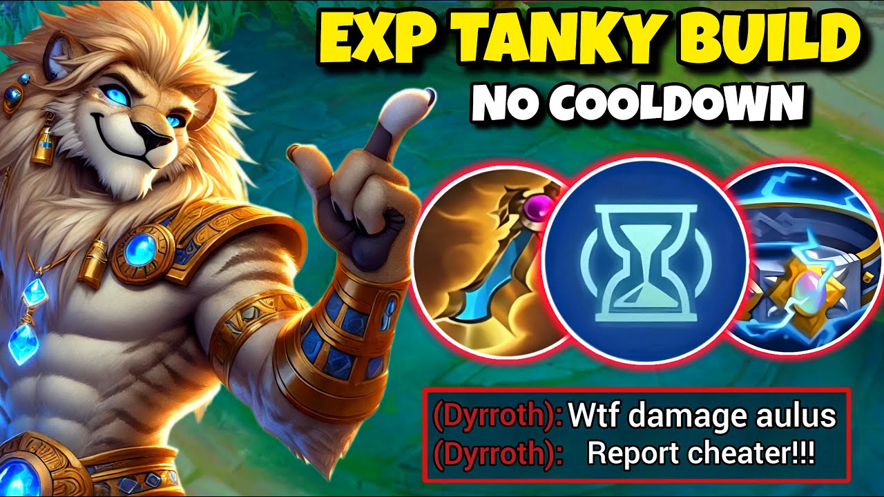 AULUS EXP LANE UNLIMITED NO COOLDOWN AND TANKY BUILD (MUST TRY) - AULUS BEST BUILD AND EMBLEM 2025