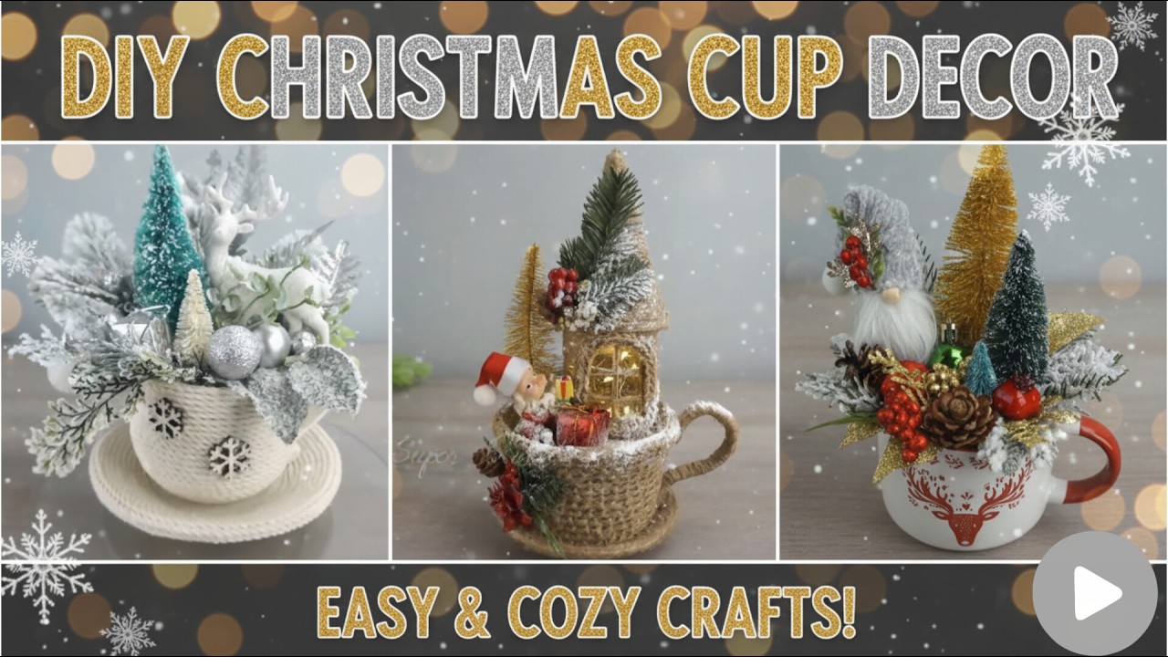 MAGIC IN A CUP! 🎄 3 Easy DIY Christmas Decors