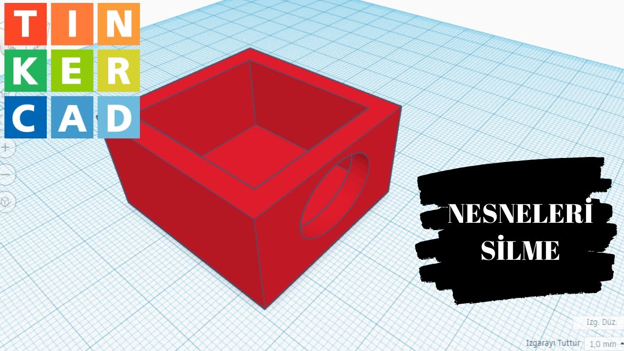 Tinkercad-Nesnelerde İstediğimiz Yerleri Nasıl Sileriz?