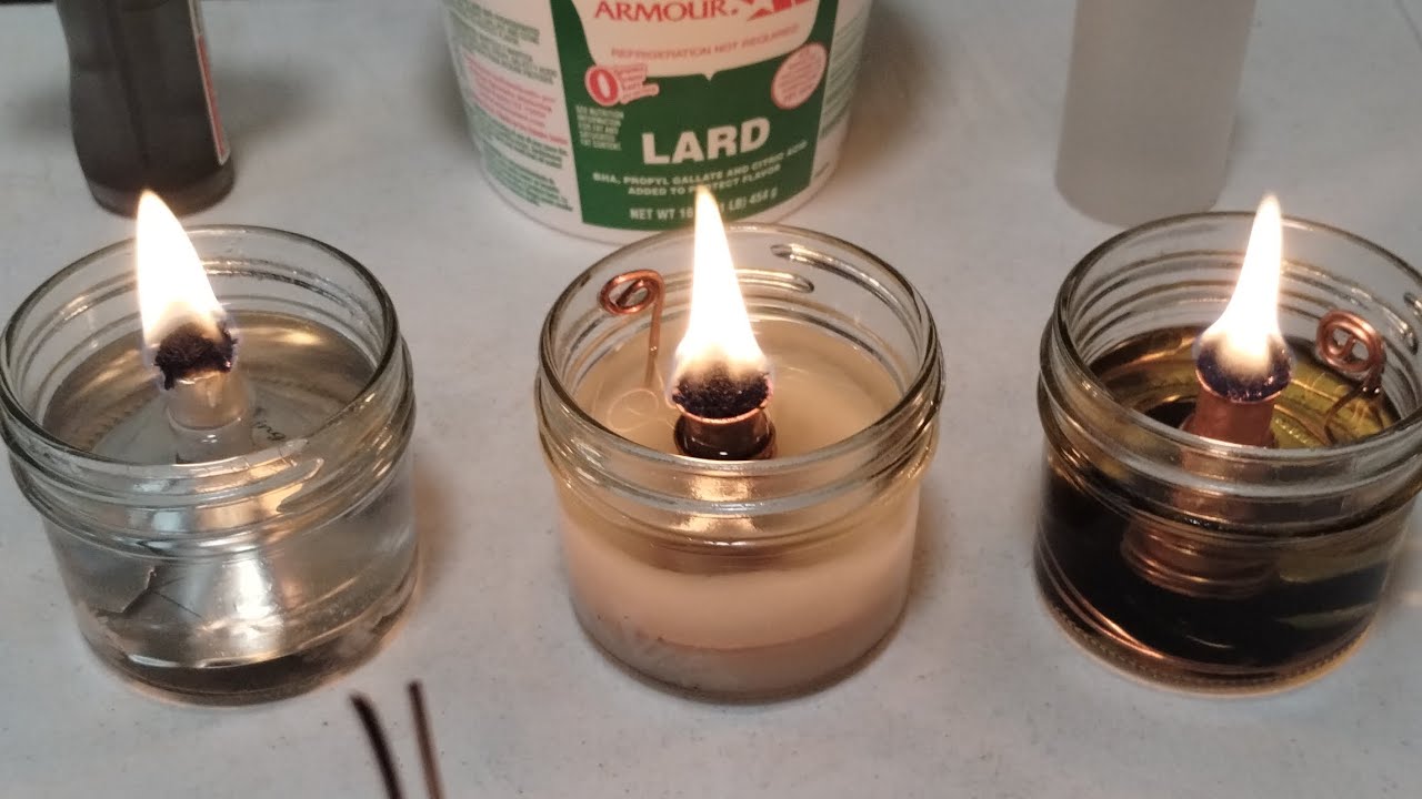 Steve's lard lamp Vs Other Fuels pt 2