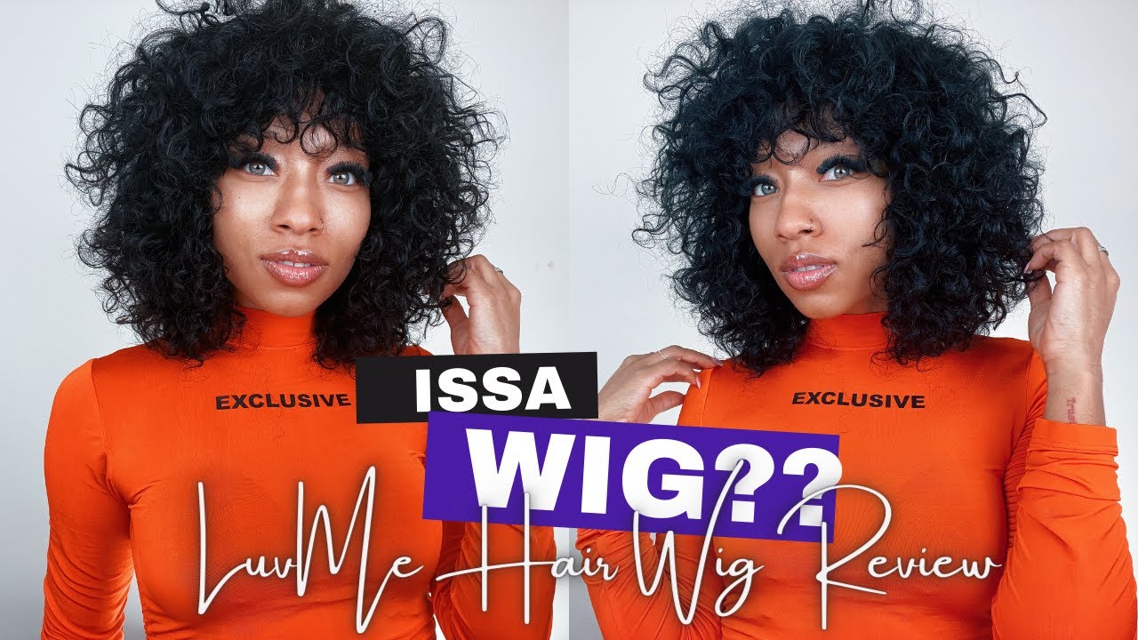 SUPER EASY WIG FOR BEGINNERS! | LuvMe Hair Virgin Short Curly Fringe Wig Review