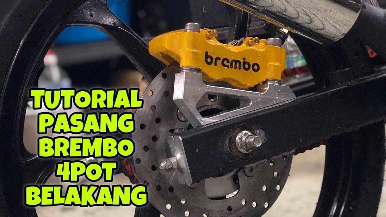 #vlog39 Tutorial l Padu Modenas Dinamik120 Garang Sarung Brembo 4Pot Belakang