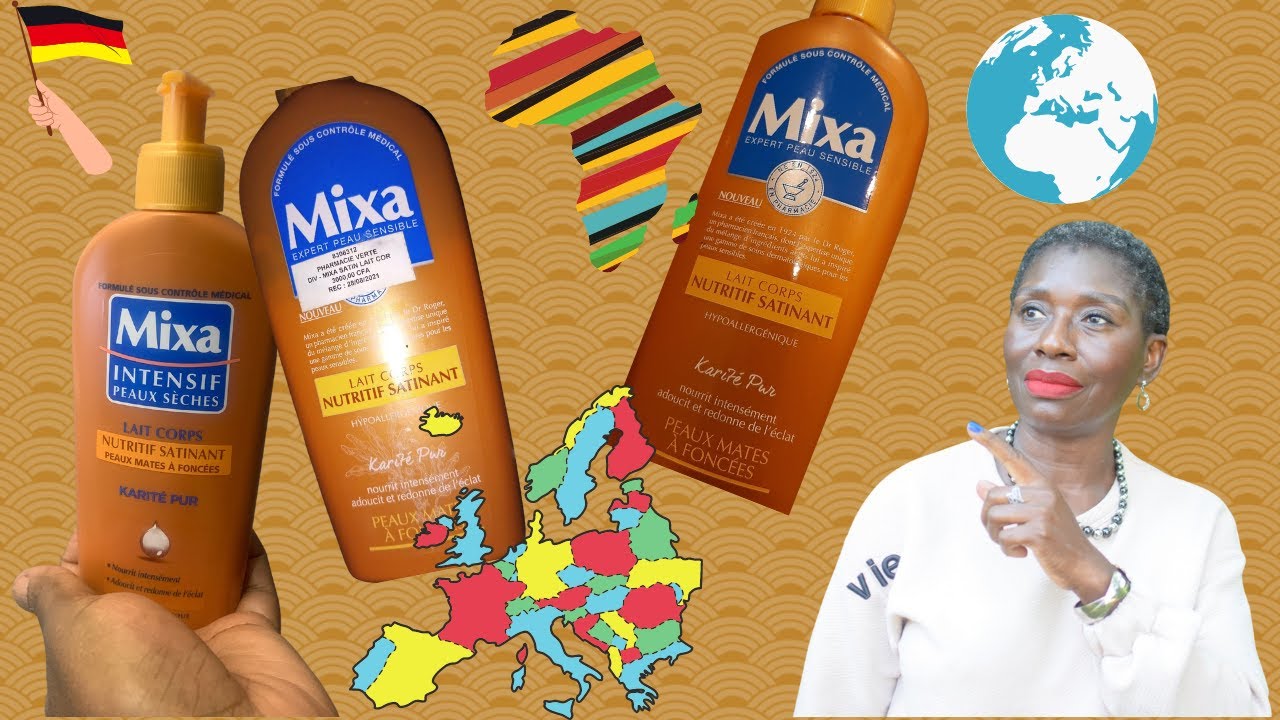 MIXA POUR PEAUX NOIRES,,,COTEDIVOIRE,,FRANCE,ECLAIRCISSANT????#mixa#laterma#peauxnoires#hydratation