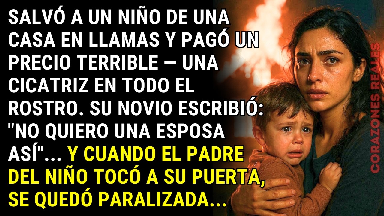 Salvó a un niño del fuego y pagó con su belleza… El novio huyó, pero cuando el padre…