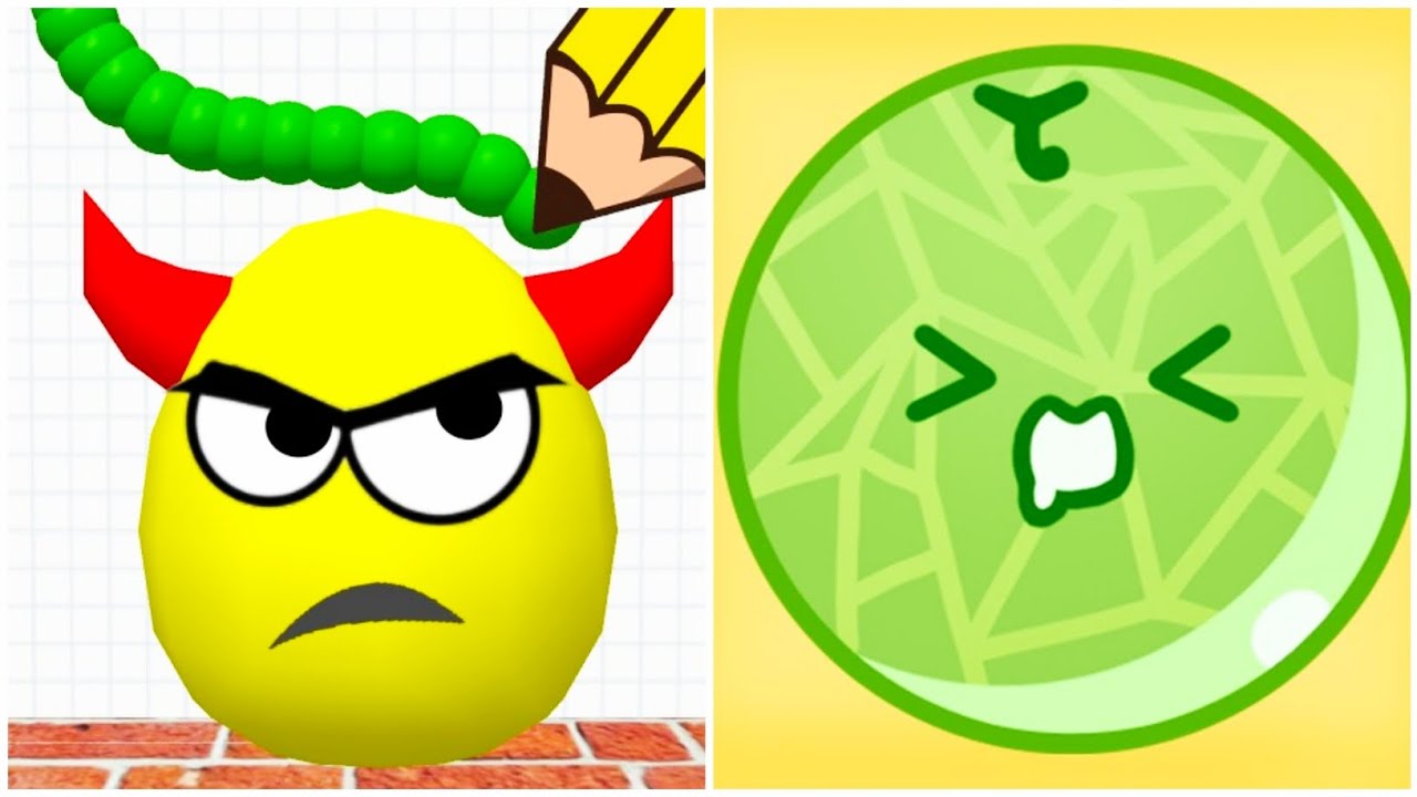 Satisfying Mobile Gameplay 2025 / Draw To Smash vs Melon Maker (Watermelon)...