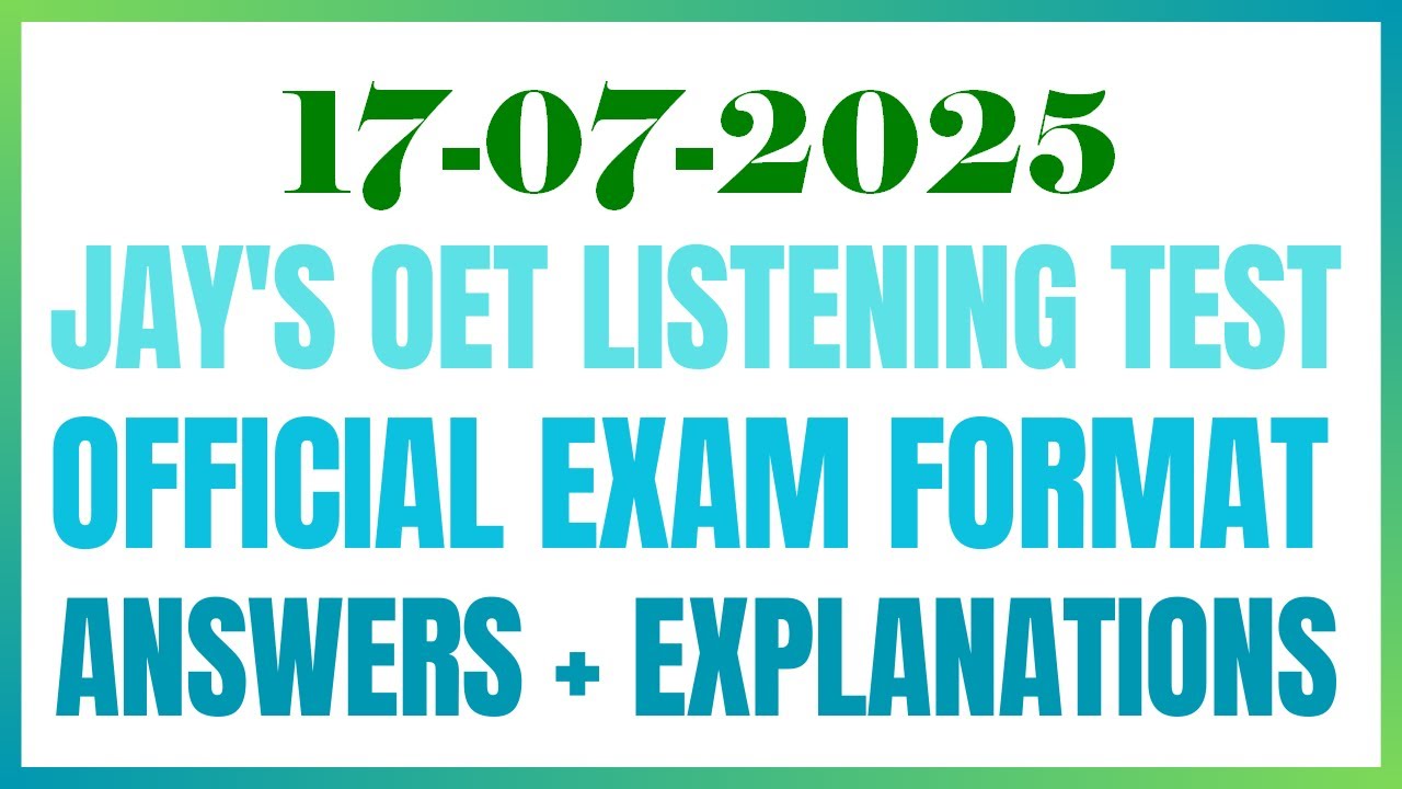 OET READING TEST 17.07.2024 #oet #oetexam #oetnursing #oetlisteningtest