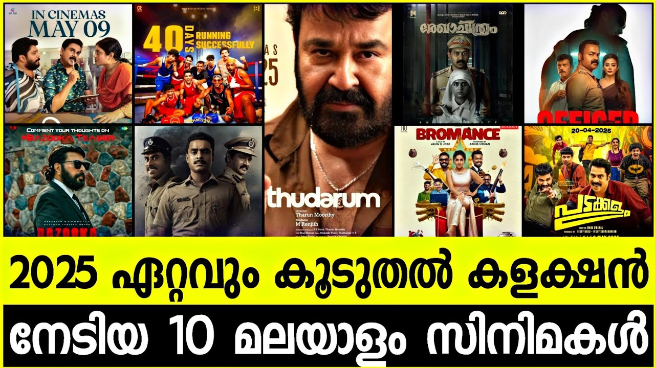 Highest Grossing Movies 2025 | Top 10 Malayalam Movies 2025  | Highest Collection Malayalam Movies