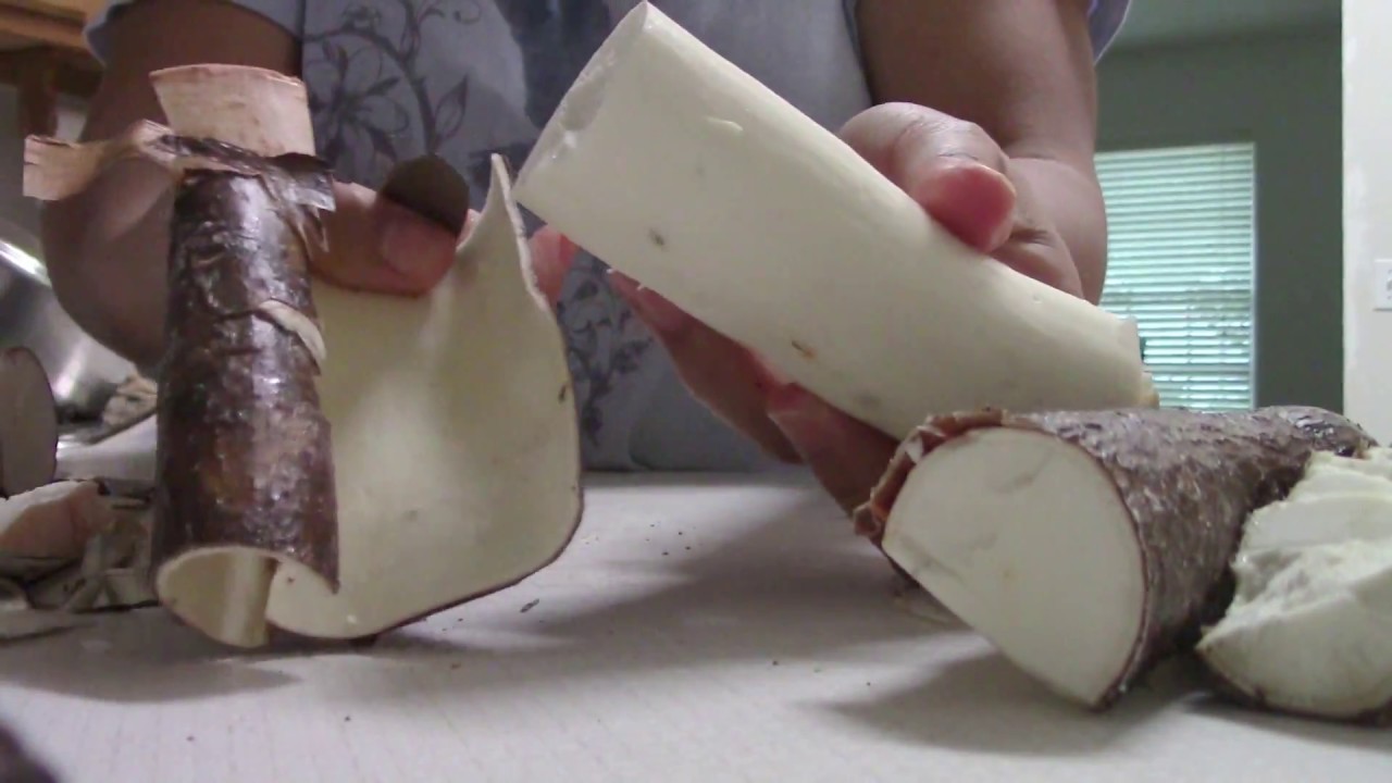 Peeling Yuca/Cassava Roots Step-By-Step, Simple and Easy - August 30, 2017