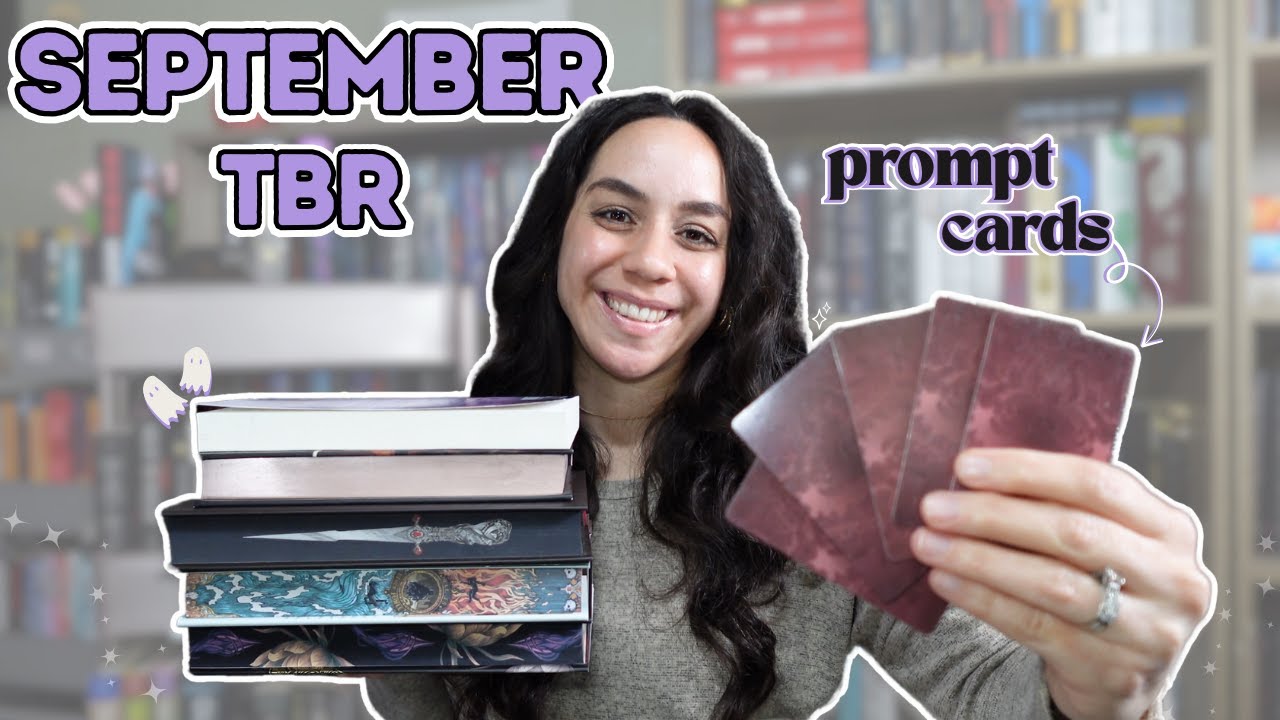 Prompt cards choose my SEPTEMBER TBR 👻🥀 sapphic readathon, dark academia, challenge wheel returns?! 
