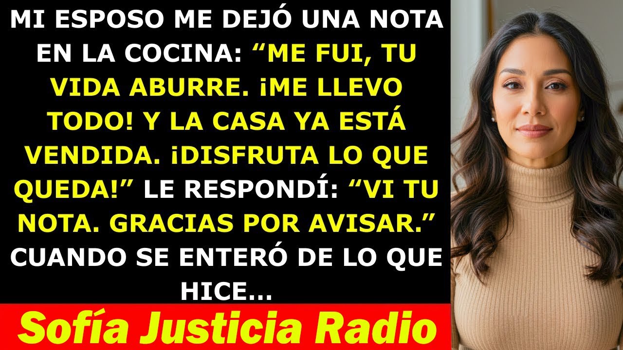 Mi Esposo Me Dejó una Nota: “Terminé Contigo y Me Llevo Todo” — Pero No Esperaba Lo Que Hice Después