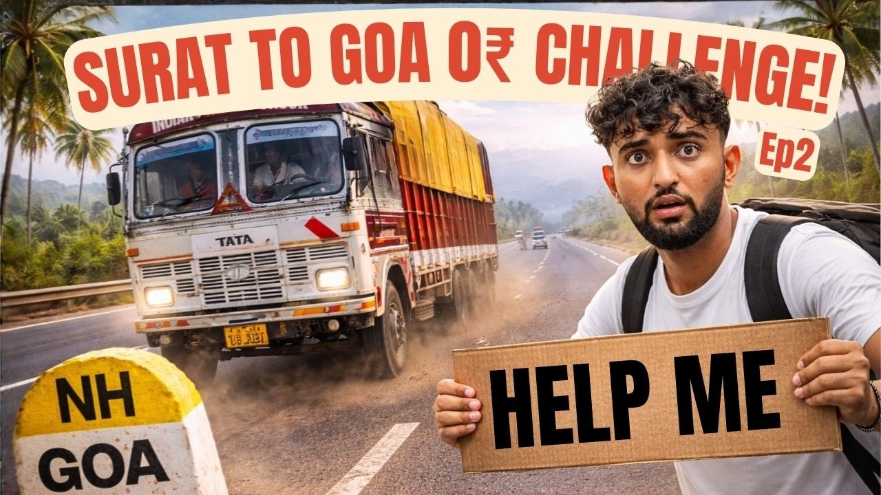 Surat to Goa for FREE ₹0 Challenge | MY HONEST EXPERIENCE 😖 | EP2
