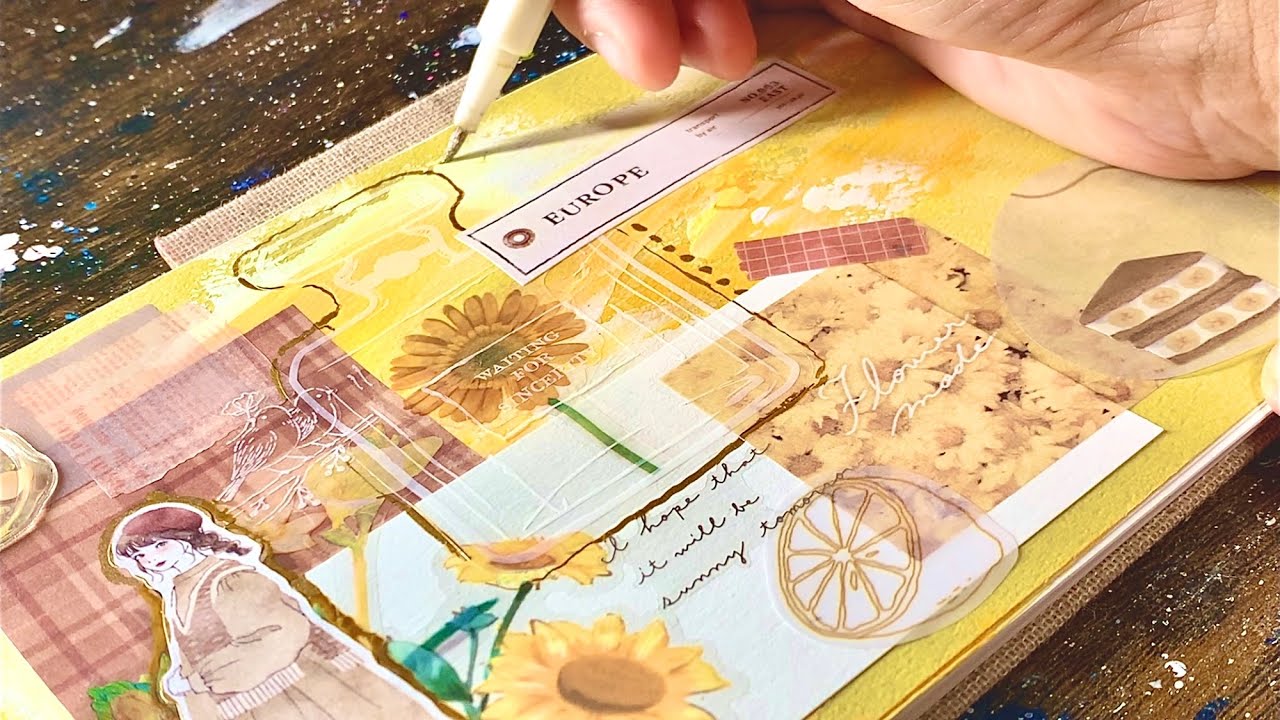 黄色のコラージュASMR🌼🌕🐤🔱