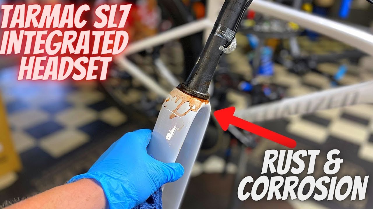 *DRIPPING RUST!* REPLACING TARMAC SL7 INTEGRATED HEADSET BEARINGS (HOW TO CHANGE INTEGRATED)