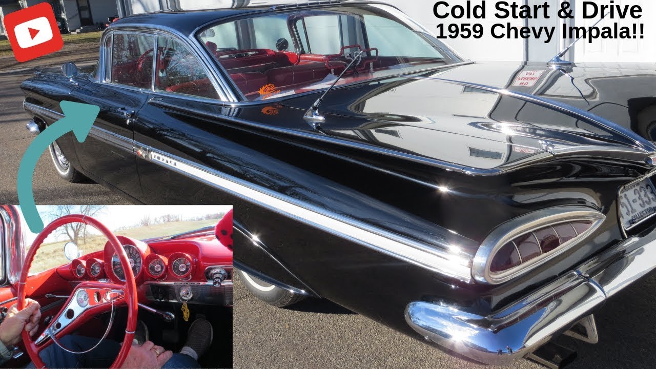 1959 Chevy Impala COLD Start And Drive!