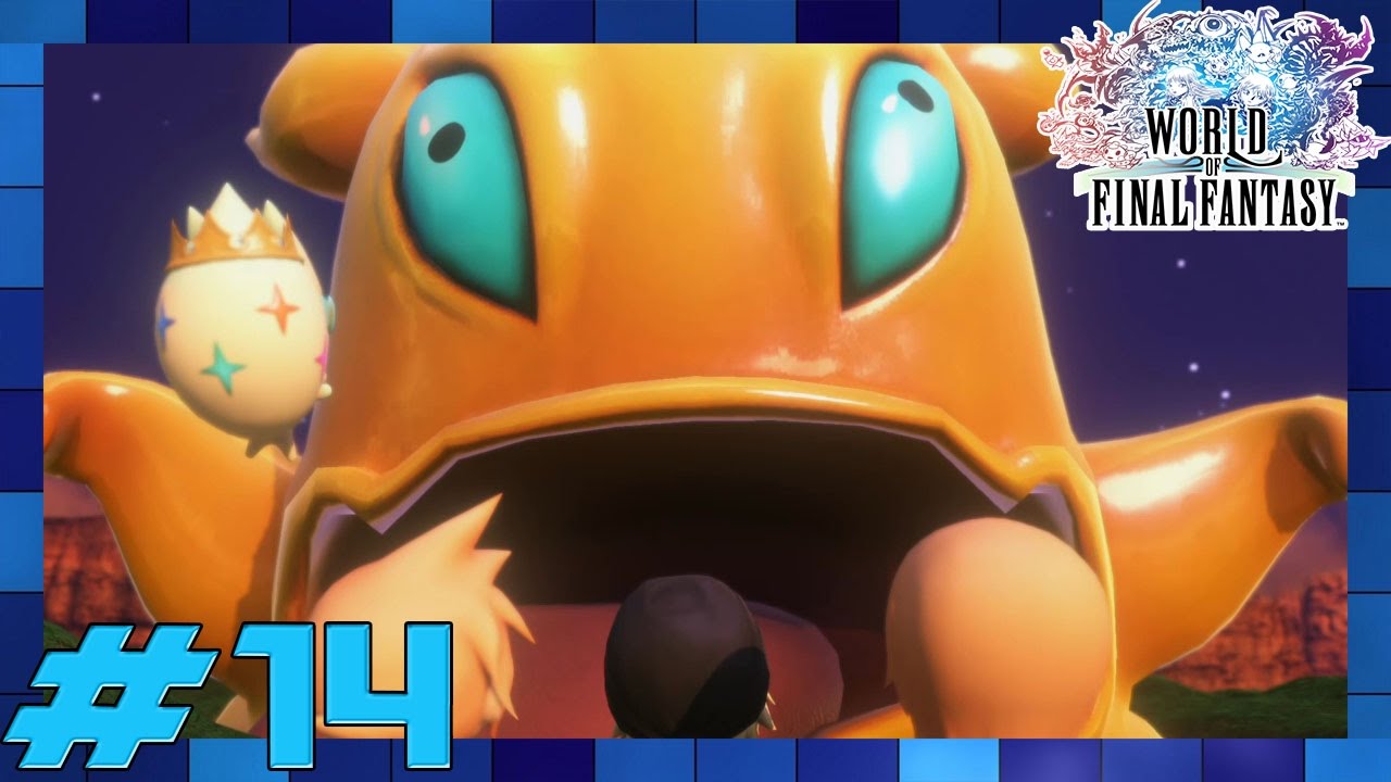 World of Final Fantasy - Walkthrough Part 14 Chapter 12 Ribbit Jiggle Panic Boss: Golden Flan