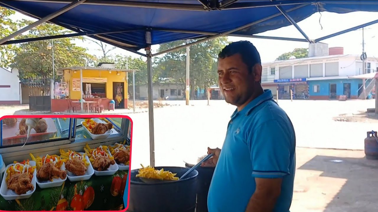 Julio y vilma en su Negocio de Papas y pollo asi se ganan la vida