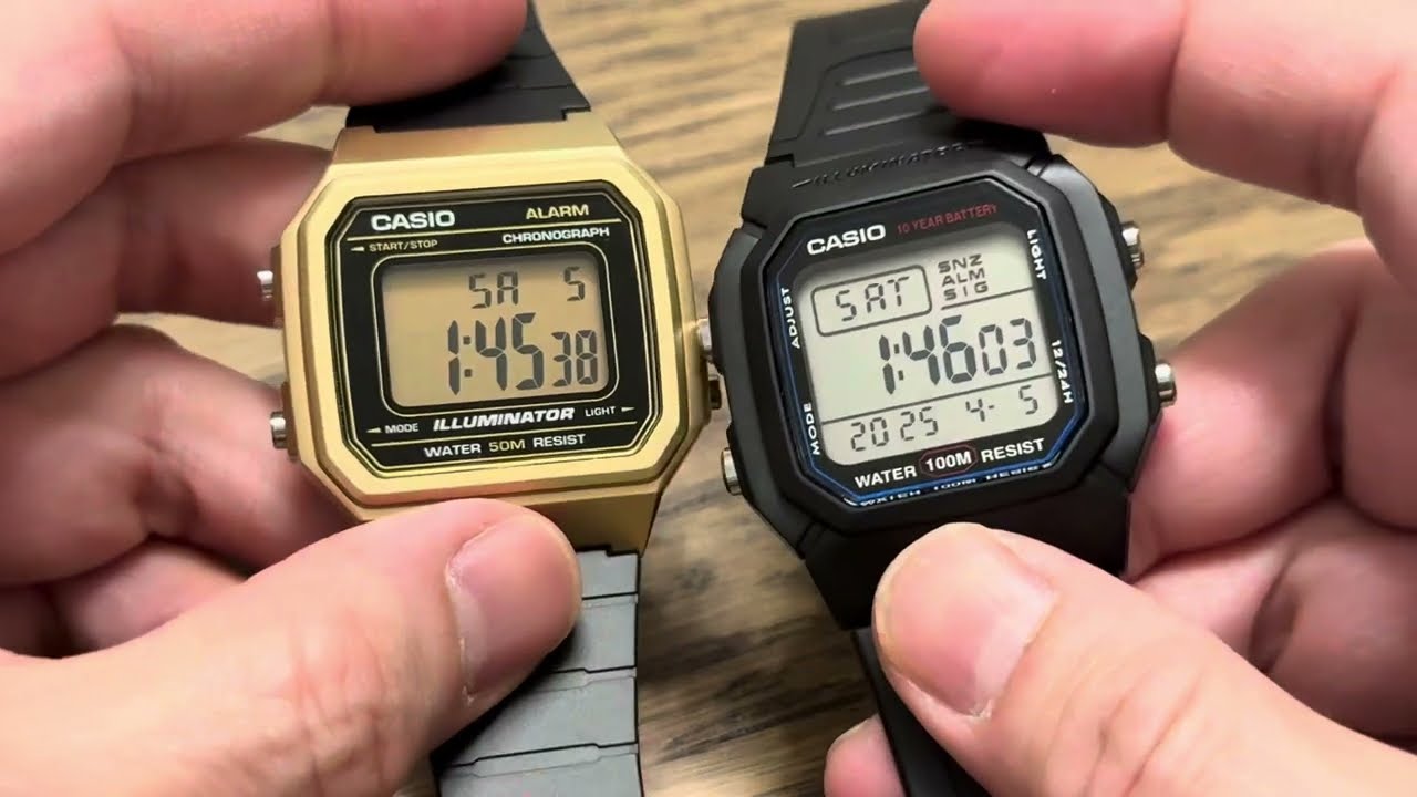 Casio w217 vs w800h mini review and quick thoughts on choosing between them