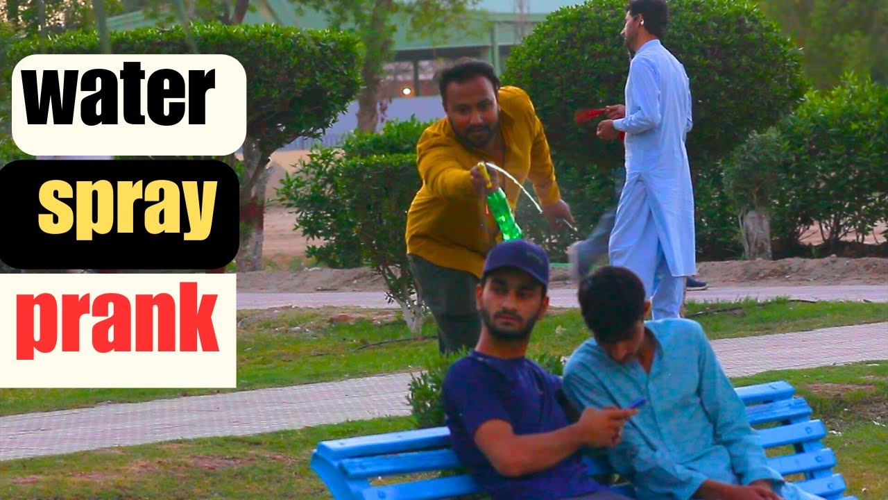 water spray prank in park | water spray prank in pakistan