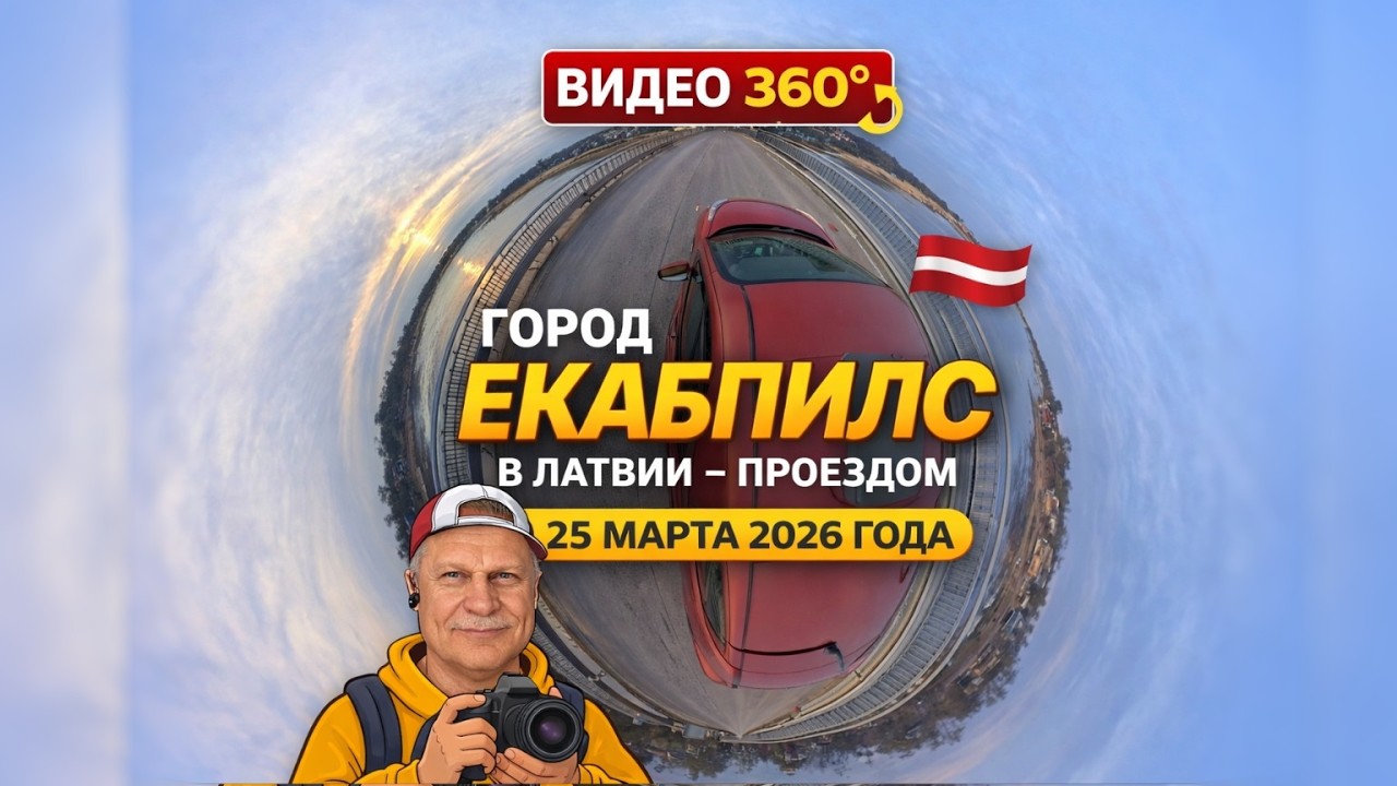 Латвия. Jēkabpils - Екабпилс 360 &deg; 25 марта 2026