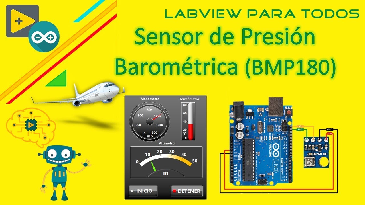 Sensor de Presión Barométrica con Labview y Arduino//Sensor de presión BMP180