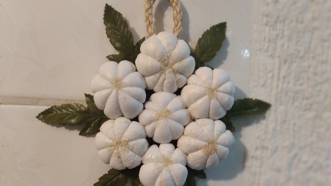 PORTA PANO DE PRATO/ ALHO FAKE COM SACOLA PLÁSTICA 🧄🧄
