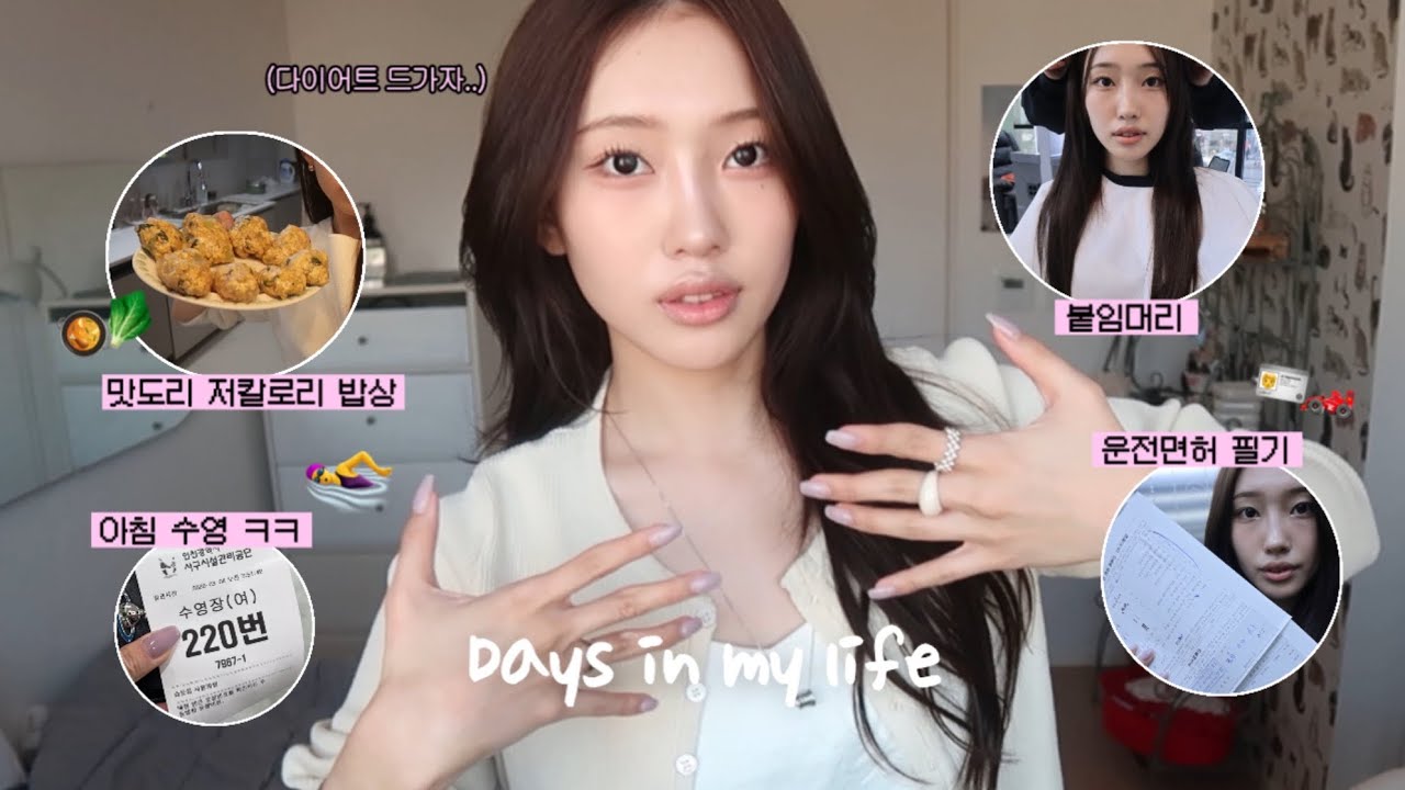 vlog | 다이어트 레쓰꼬💖 | 운전면허필기시험 | 옷 나눔 👩‍❤️‍👩 | 양재 데이트 | 붙임머리 | 두부참치월남쌈 • 두부나시고랭 • 샤브샤브찜 레시피👩🏻‍🍳