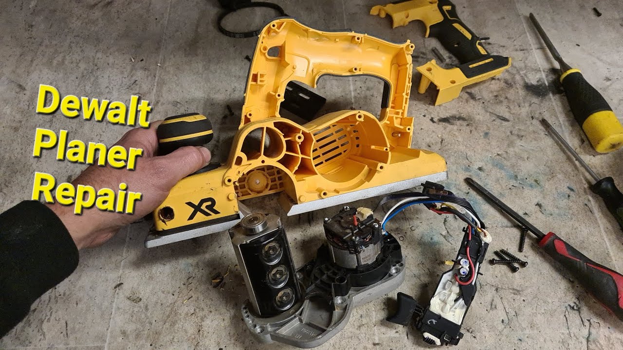 How to repair and reset a Dewalt planer DCP580 motor and blade holder problem.