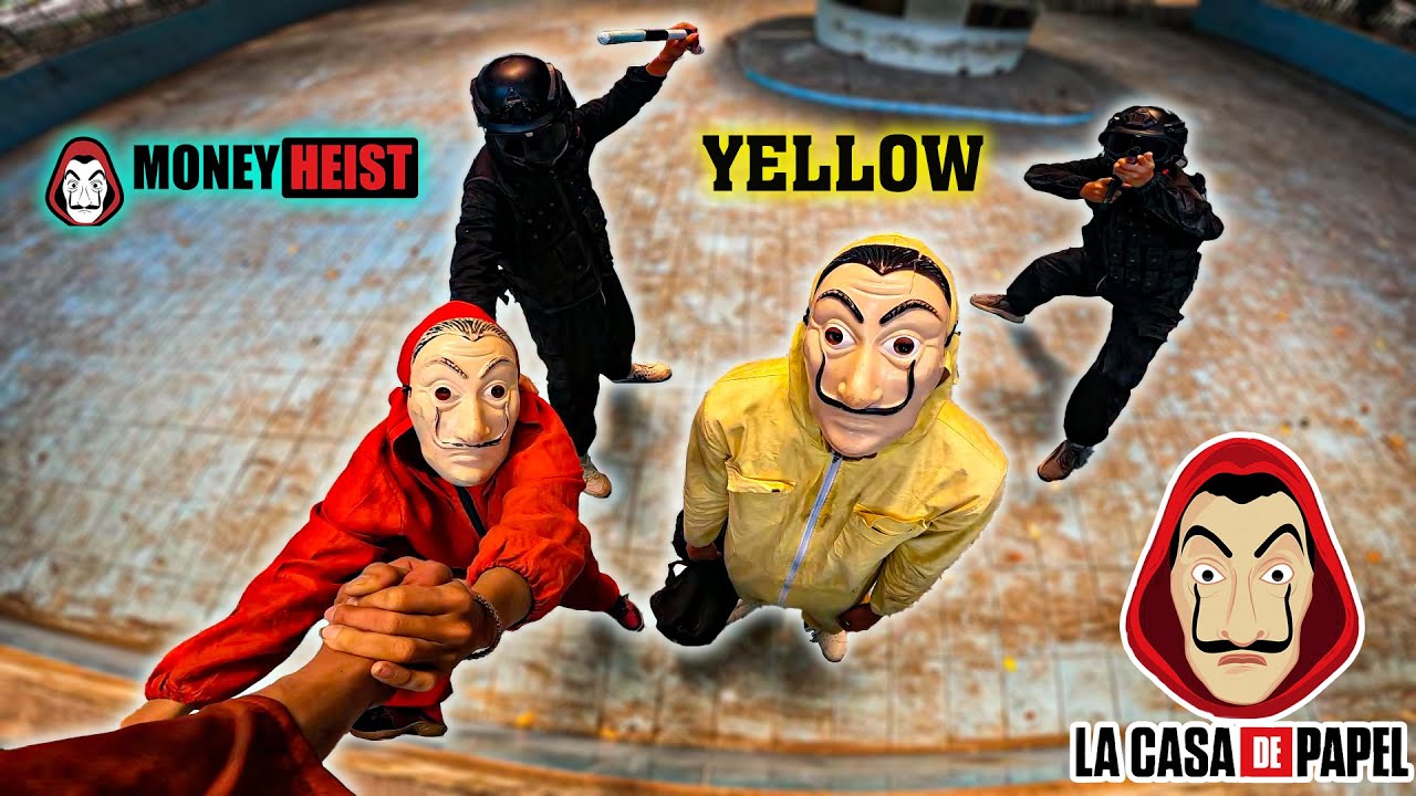 PARKOUR MONEY HEIST vs POLICE 1 ( bella ciao remix ) money heist yellow