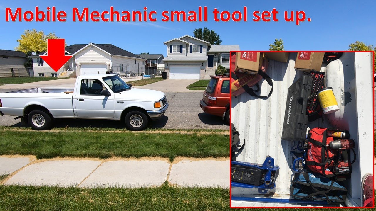 Mobile Mechanic tool kit. For mobile repair in a small rig. Beginner kit for repair. roadside rescue
