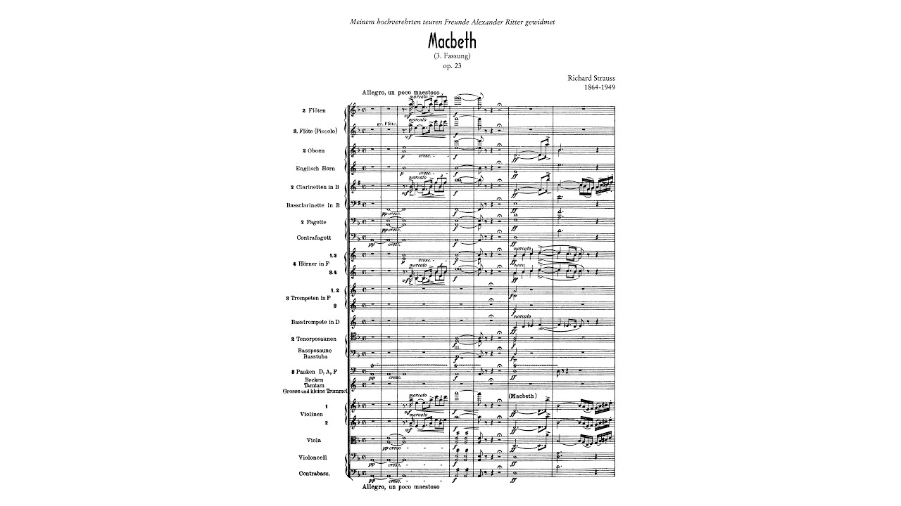 Richard Strauss: Macbeth, Op. 23, TrV 163 (with Score)