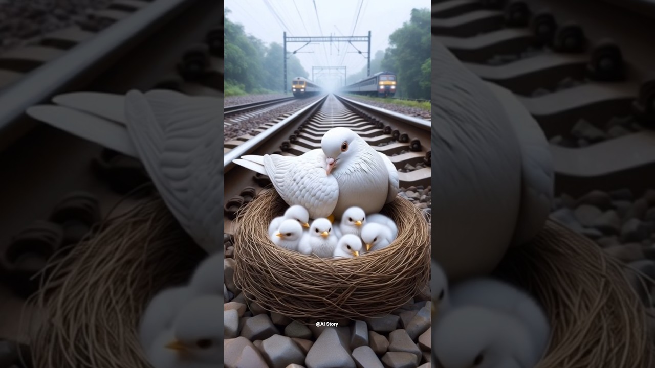 A Mother Pigeon Lost Her Yellow Baby on Railway Track 😭🕊️ | Emotional Short 