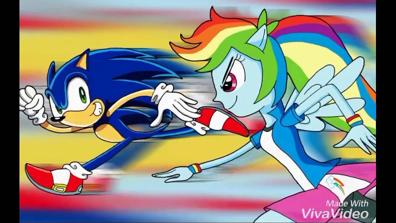 Sonic and Rainbow Dash