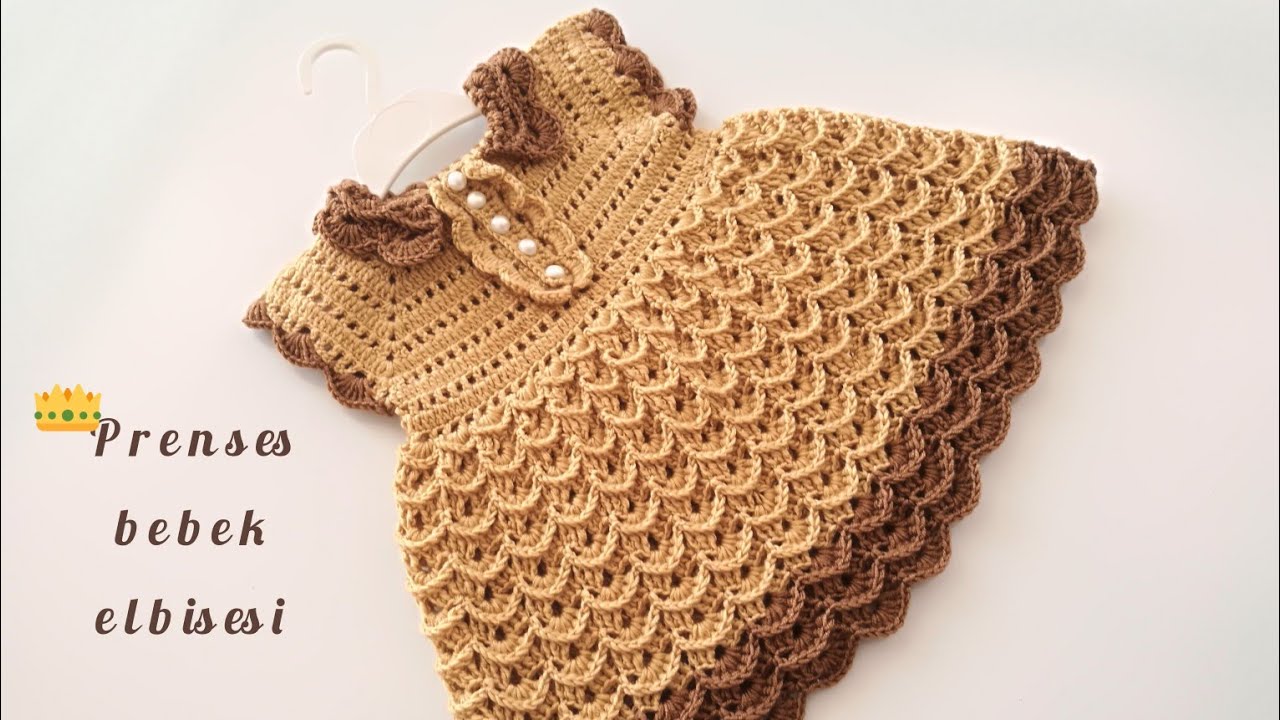 Prenses Bebek Elbisesi /Crochet Baby Dress/Tığ İşi Çok Şık Elbise Nasıl Örülür?