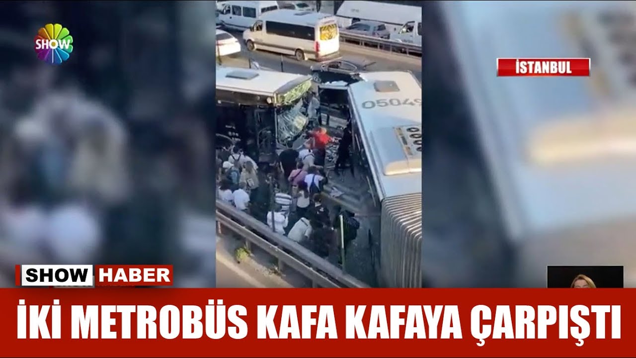 İki metrobüs kafa kafaya çarpıştı