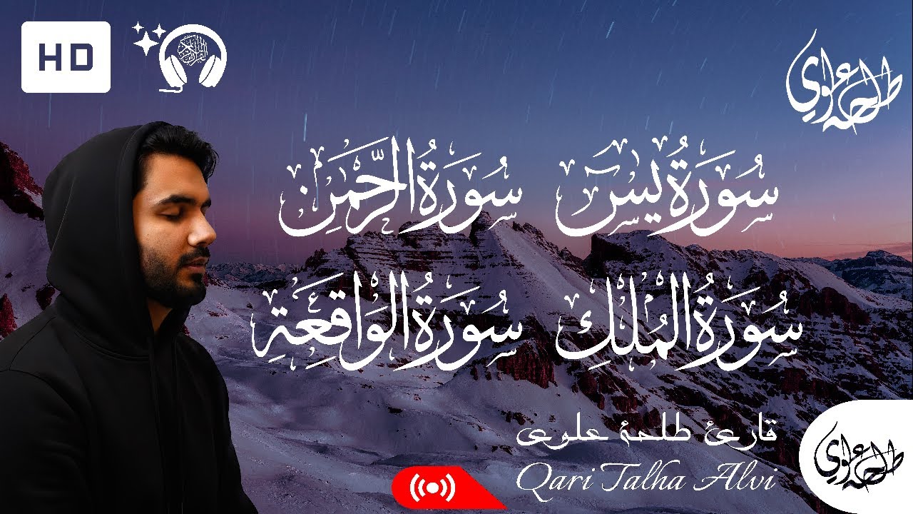 سورة يس + سورة الرحمن + سورة الواقعة + سورة الملك | طلحة علوي