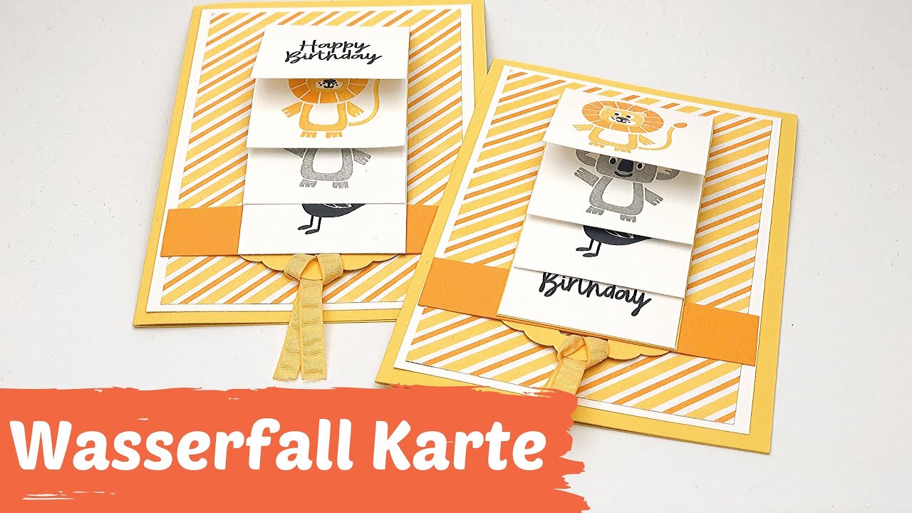 DIY-Waterfall Card--Wasserfall Karte-Faltkarte mit Trick-How to