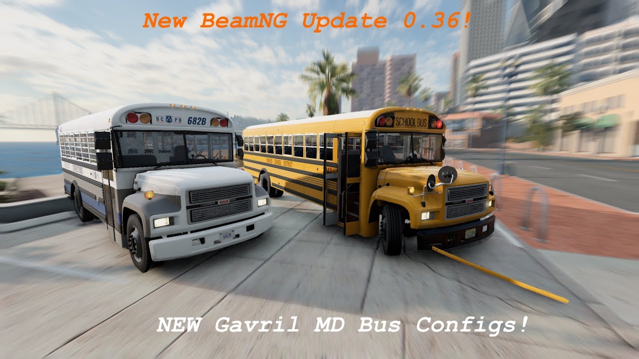 A School Bus in BeamNG!? - Gavril MD70 School Bus POV Drive (BeamNG VR)
