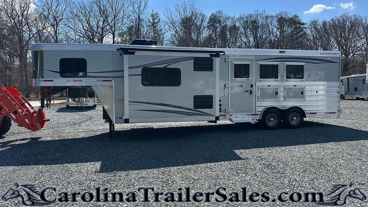 2025 Merhow 3 Horse 8312-A RKS Stampede Trailer Tour | 10' LQ Open Floor Plan!