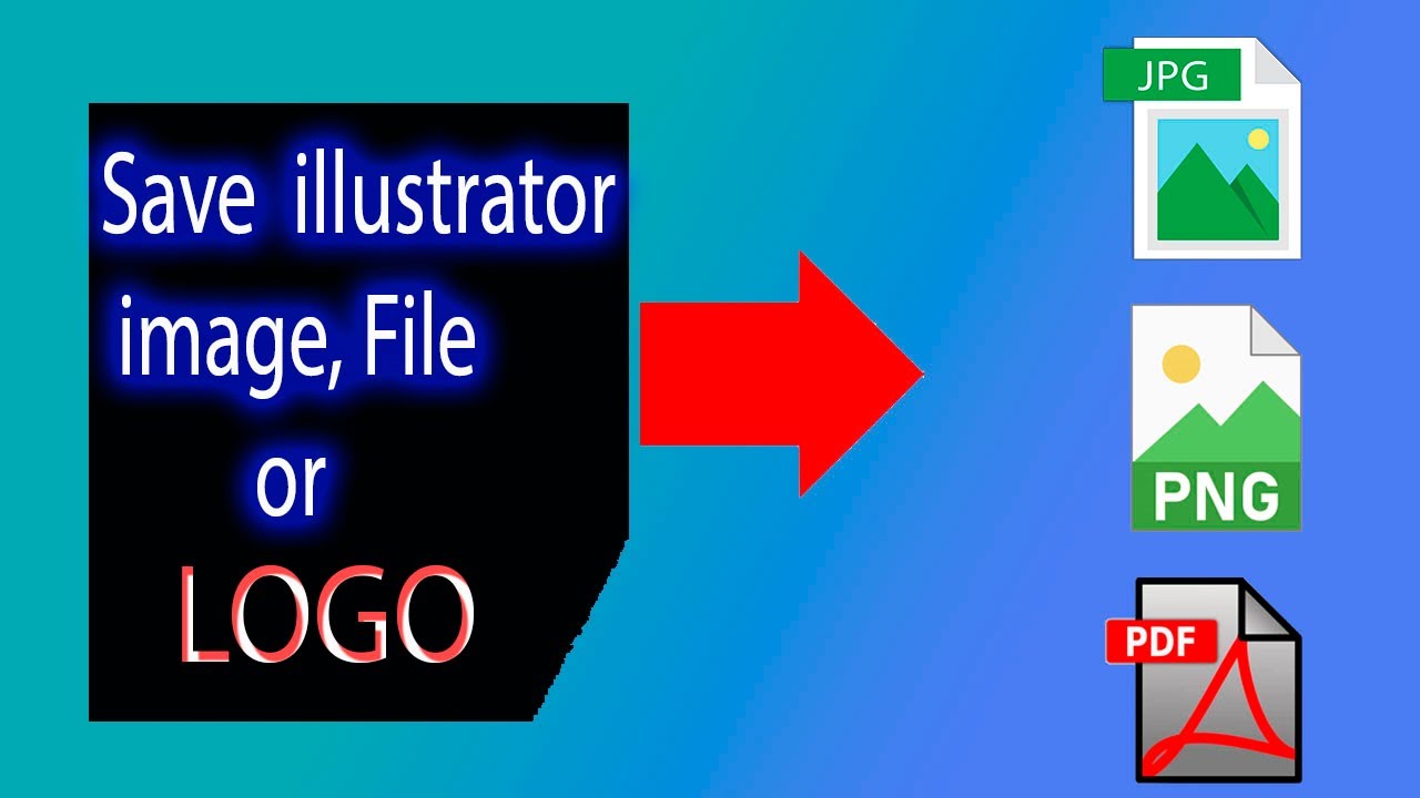 How To Save Illustrator File as JPEG | illustrator save image or logo high quality