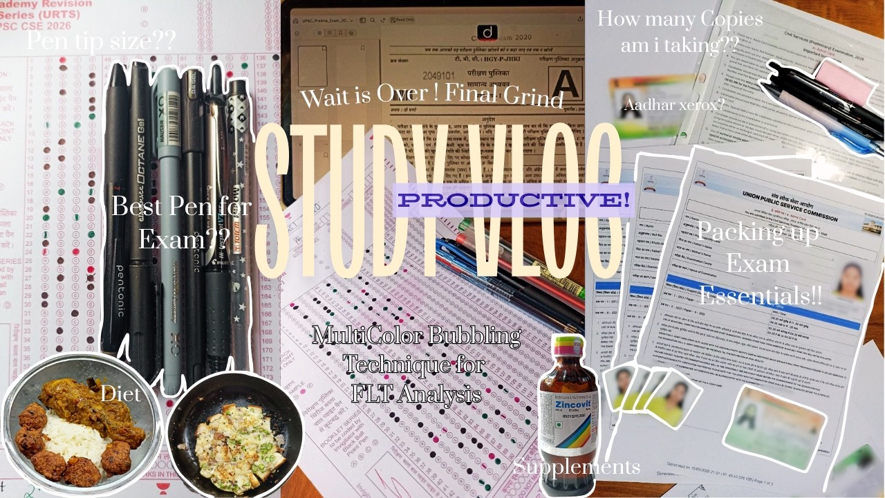 Study Vlog 📖| 4:00 AM morning , UPSC, Exam Essentials, UPSC Prelims 2026 📚⏱️ #upsc #studymotivation