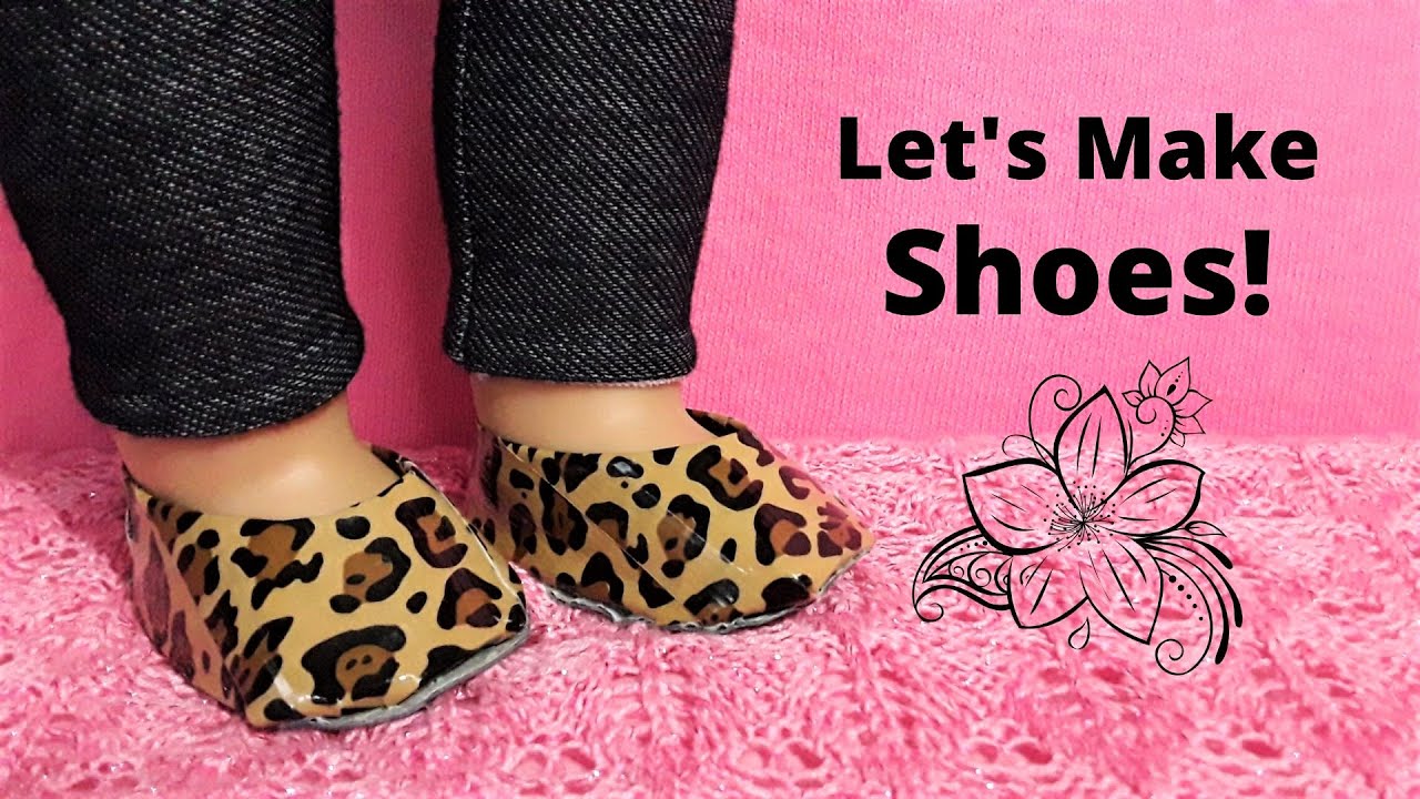 LEOPARD Print Duct Tape Shoes! | Easy Step by Step 18 Inch Doll Shoes | Over 13,000 Views!
