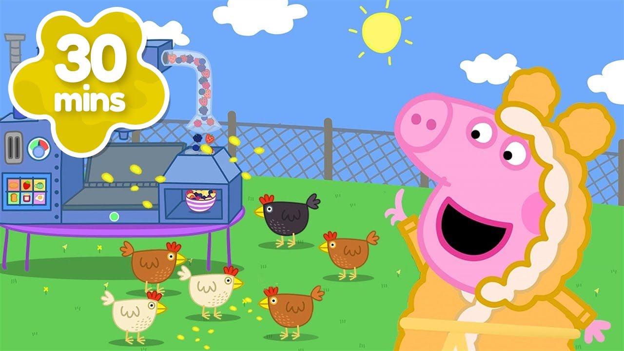 Peppa Füttert die Hühner 🐓 Super Frühstücksmaschine 🧇 30 Minuten | Peppa Pig Deutsch