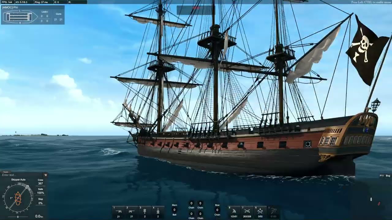 Checking out the new update/wipe in Naval Action