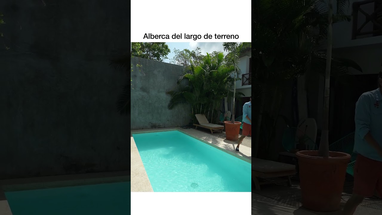 Alberca del largo de terreno 