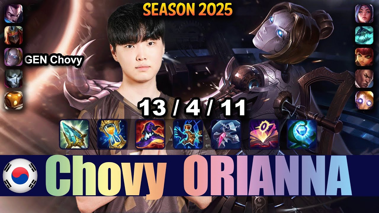 GEN Chovy ORIANNA vs ANNIE Mid - Patch 25.18 KR Ranked | lolrec